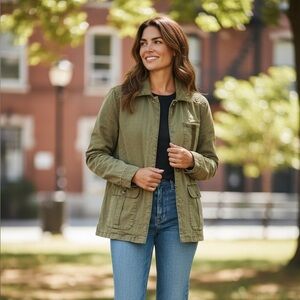 Maurices Army Green Utility Jacket for Women